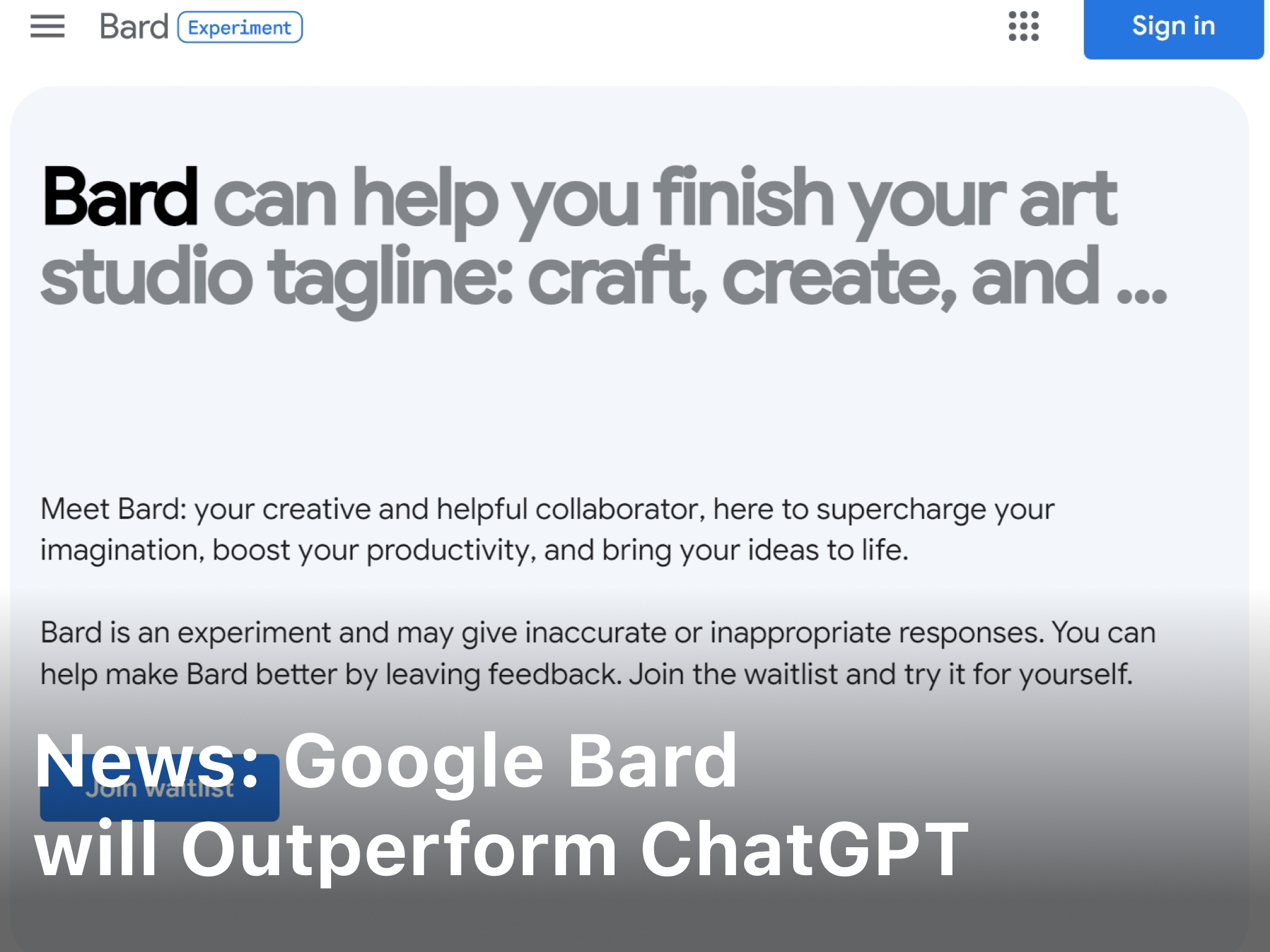 Google Bard will outperform ChatGPT